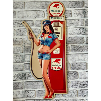 Blechschild Pump Girl geprägt XL