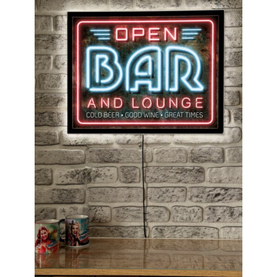 LED Acrylboard Open Bar