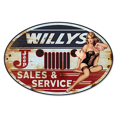 Blechschild Willy`s Sales and Service