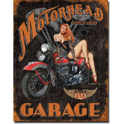Blechschild Motorhead Garage