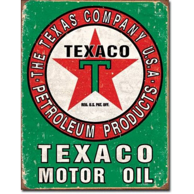 Blechschild Texaco Oil Weathered