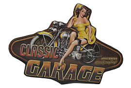 Blechschild Classic Garage Girl