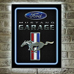 LED Acrylboard Ford Mustang Garage